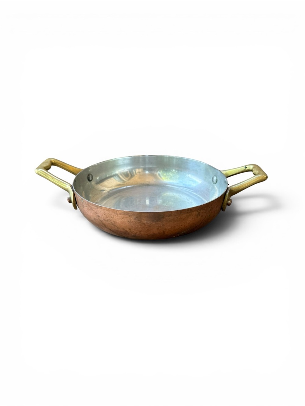 Vintage Cobre Chilean Copper Serving Pan with Brass Handles